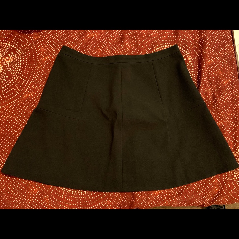 J Crew Black Mini Flared Skirt